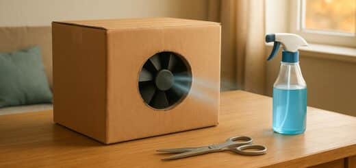 DIY homemade air conditioner without ice using simple materials for cooling