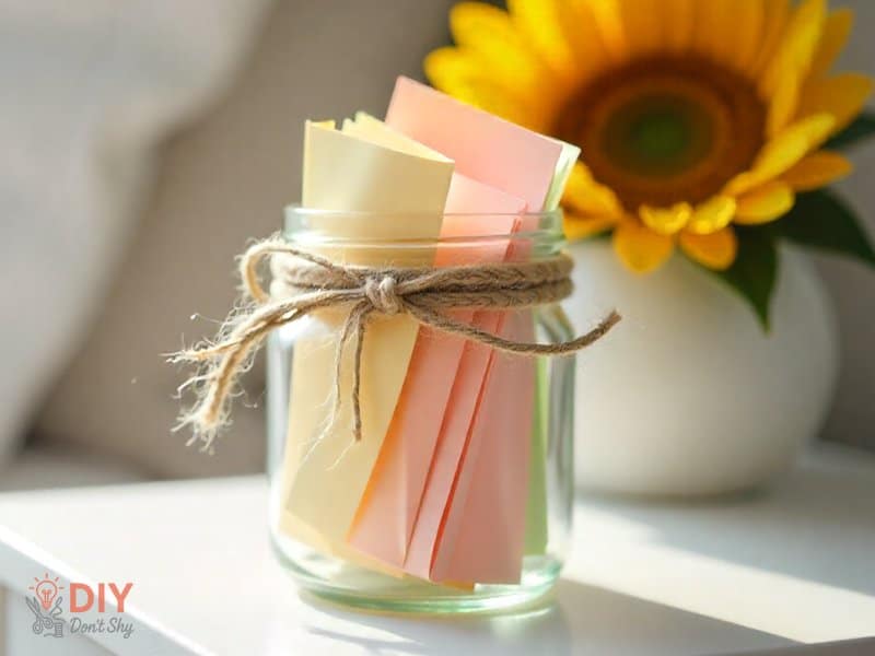 Write down small notes; anything from favorite memories to reasons you love her. Fold each one and drop them into a decorated jar. It’s like a jar full of love she can open anytime.