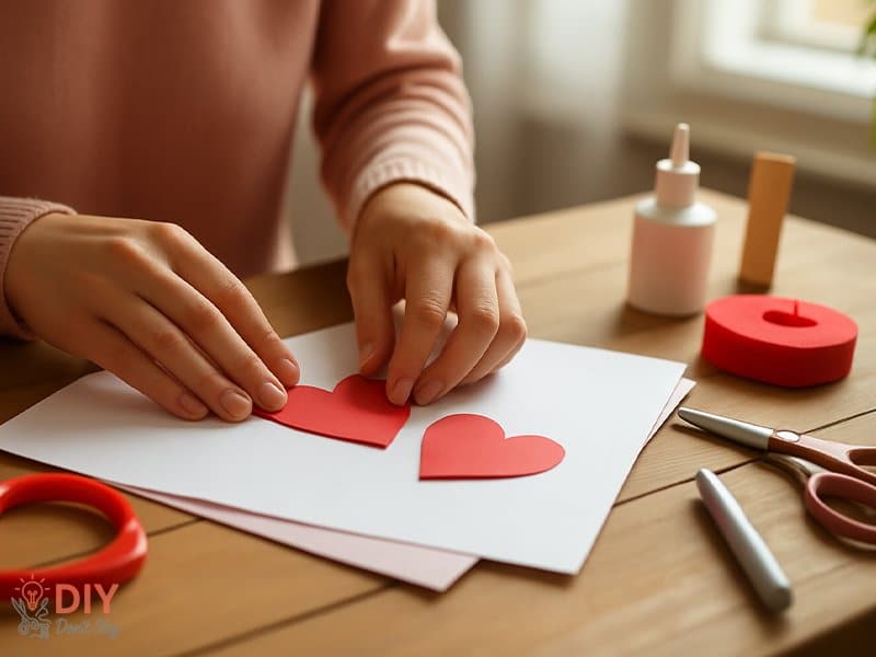 Personalized homemade Valentine card for him with photo collage and romantic message