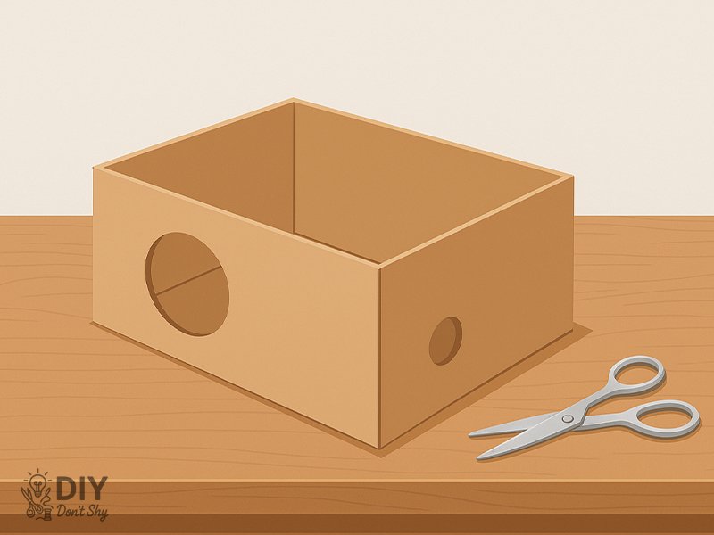 Cut holes where the fan and outlets will go. Size them properly so the fan fits snugly.