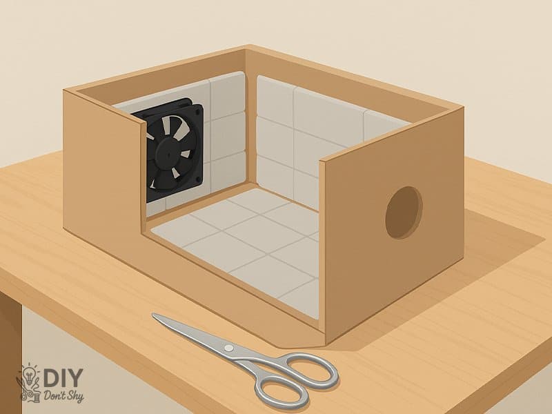 Line the inside walls with cloth or pads that hold water.