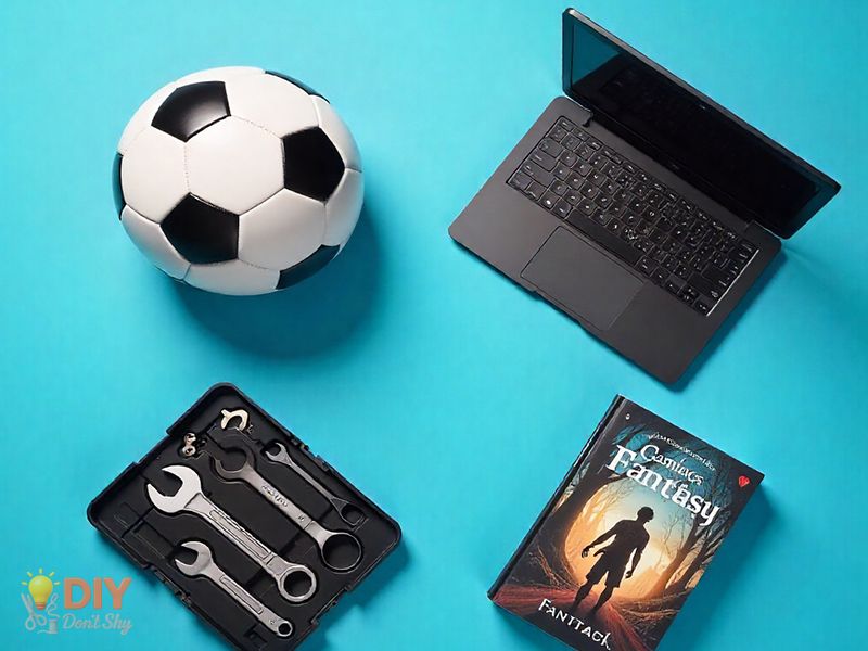 Different hobbies represented as inspiration for choosing anniversary gifts