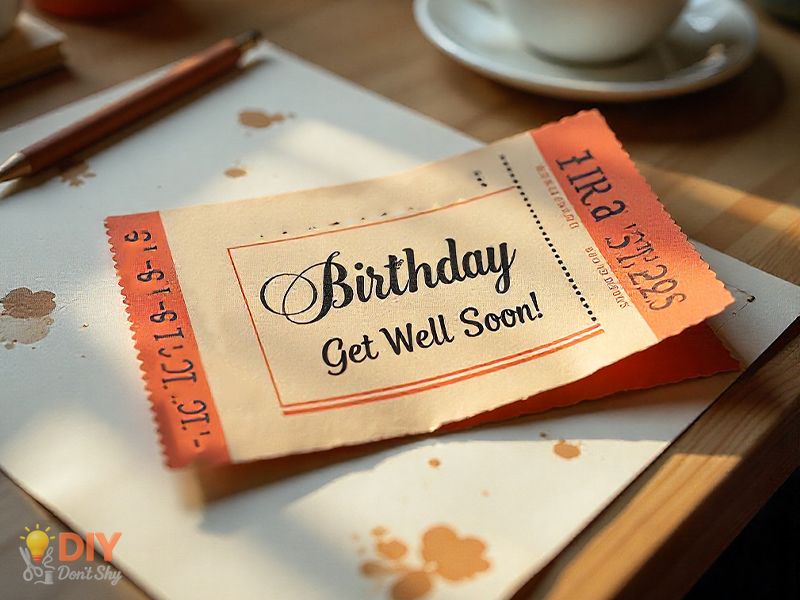 Show ticket mockup birthday card for her with concert ticket design