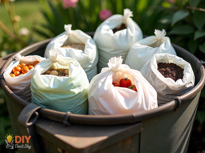 Smart campsite waste management with resealable bags and food hung in a bear bag.
