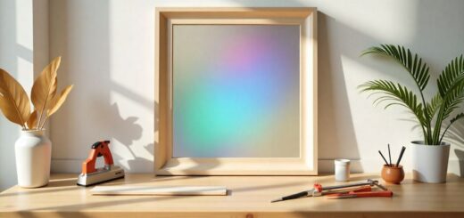 DIY rectangle mirror frame project with tools and materials ready for crafting