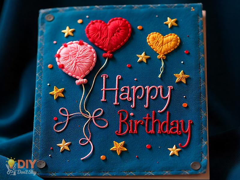 Handmade birthday card for grandma with photos and heartfelt message after missing her last birthday.