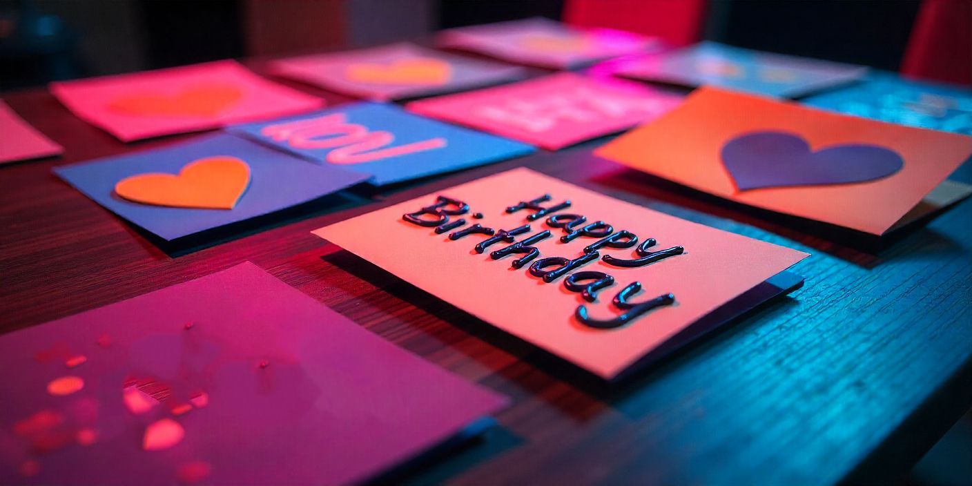 Homemade birthday cards for him with creative designs and simple craft tools.