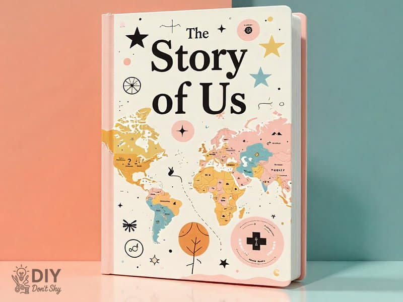 Personalized handmade Valentine’s Day card designed like a storybook cover.
