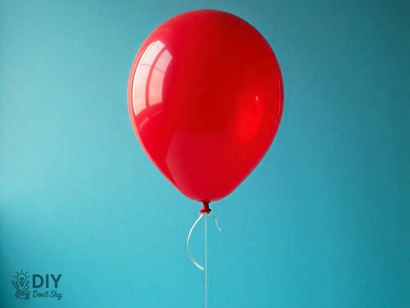 Ceiling string illusion making a balloon look like it floats with helium.