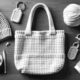 Handmade crochet gift ideas for friends including beanie, tote, coffee sleeve, and keychain arranged with yarn and hooks.