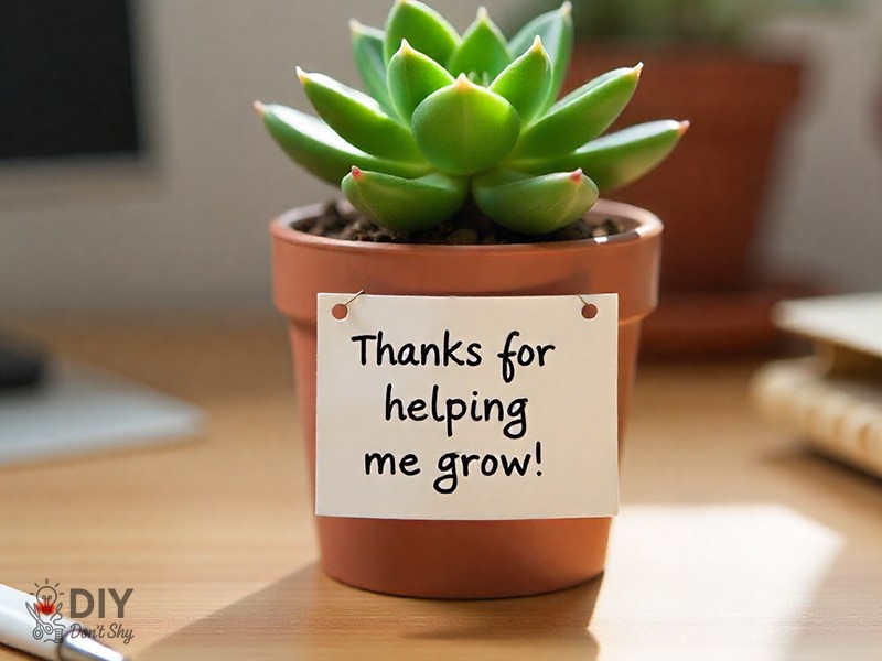 Indoor Plant With A Personal Tag