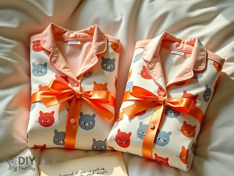Matching pajamas as a funny last-minute anniversary gift for parents.