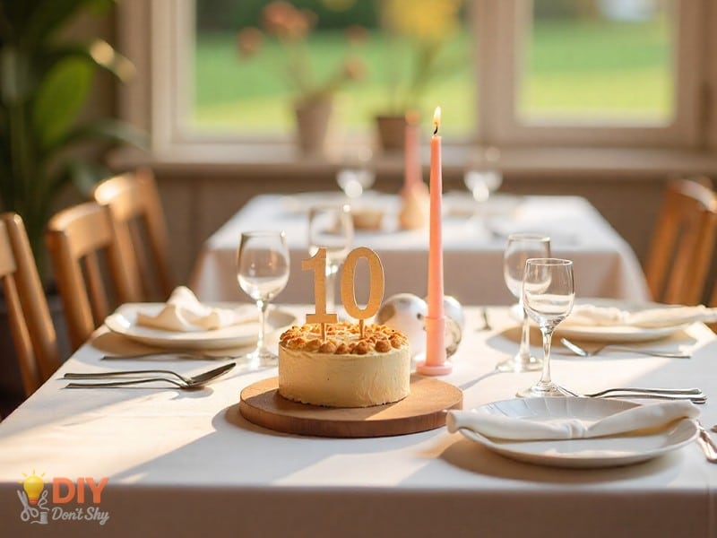 Fill Gaps With Light Decor on a birthday party table