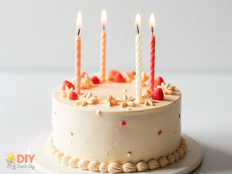 Geometric balance for clean looks on a simple decorated cake