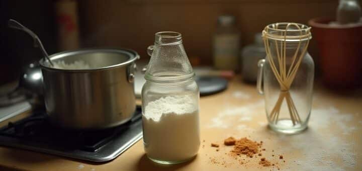 Making Mod Podge without glue using flour, cornstarch, water, and basic kitchen tools