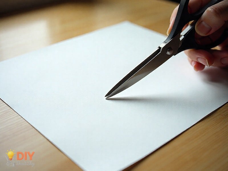 Step Two Cutting The Paper into a clean rectangle