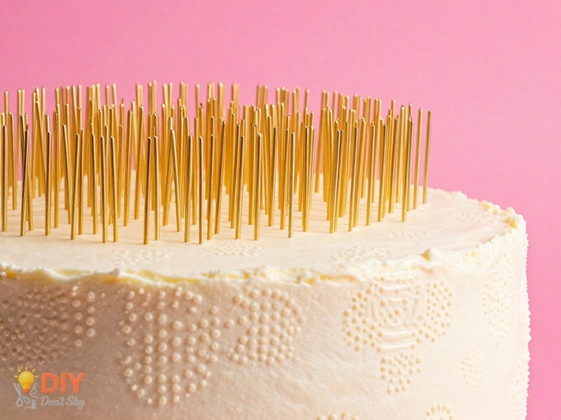 Toothpicks and skewers for fine detail on a decorated birthday cake