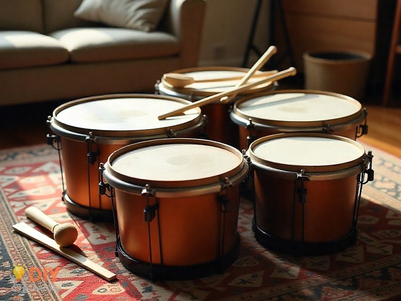 Assembling The Full Drum Set at home