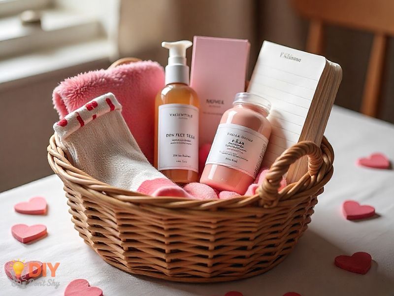 How to make a Valentine basket for her using everyday items