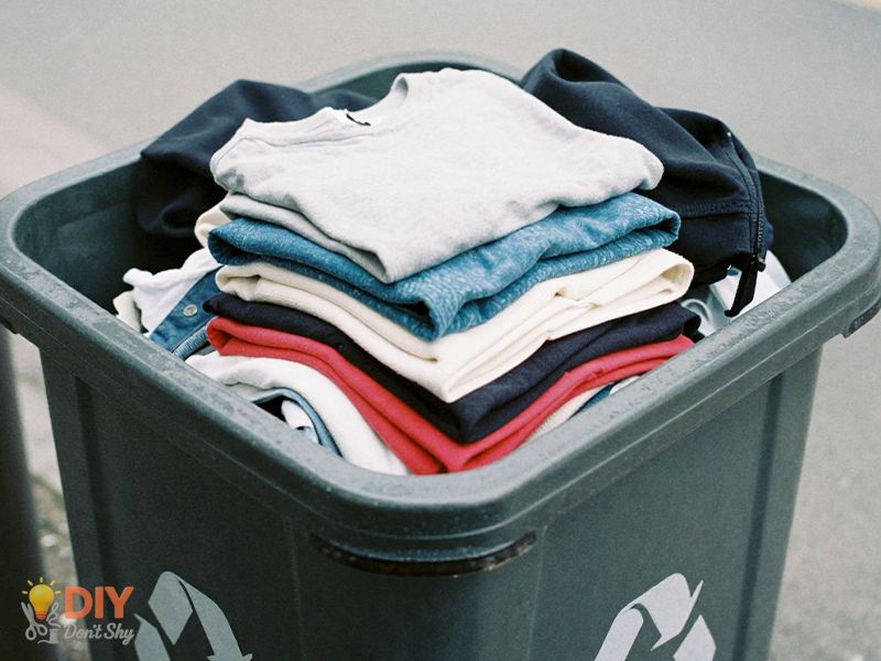 Eco-friendly recycling visual showing how to recycle old textiles when donation is not an option.
