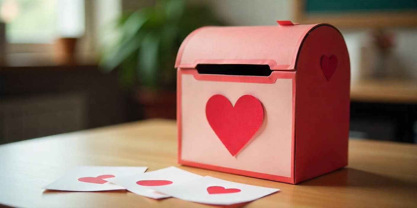 Building The Base of a Valentine mailbox using a taped cardboard box