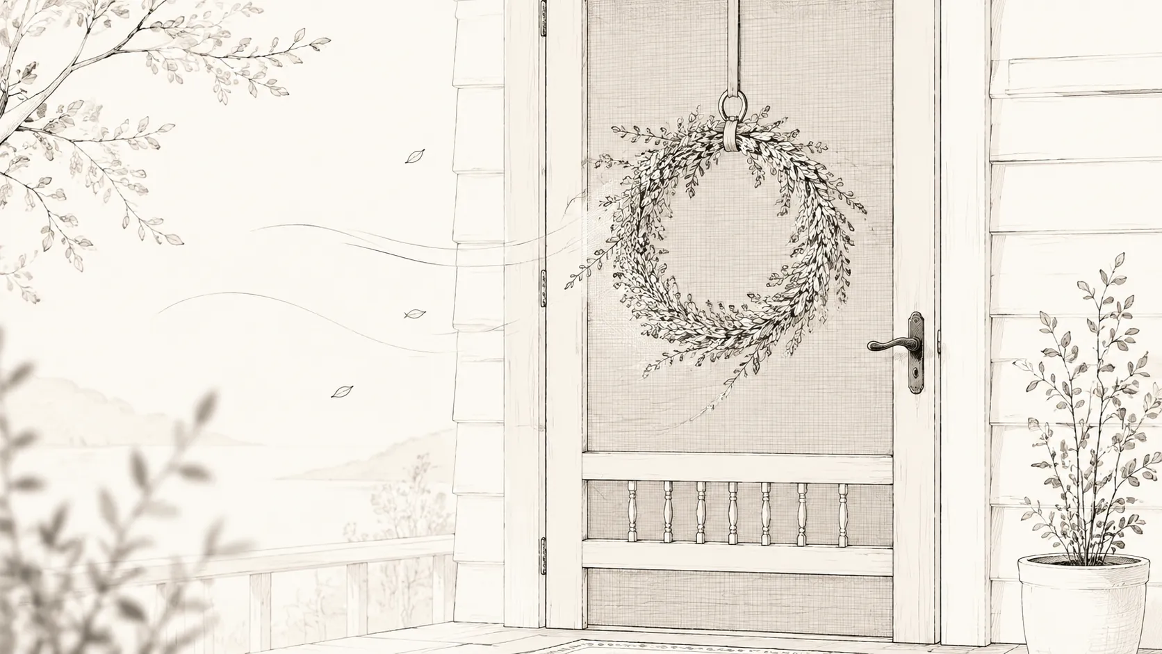 How To Hang A Wreath On A Screen Door