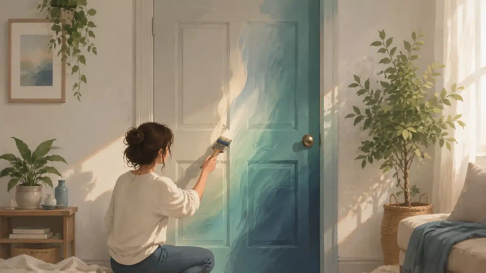 How to Paint a Door Without Removing It