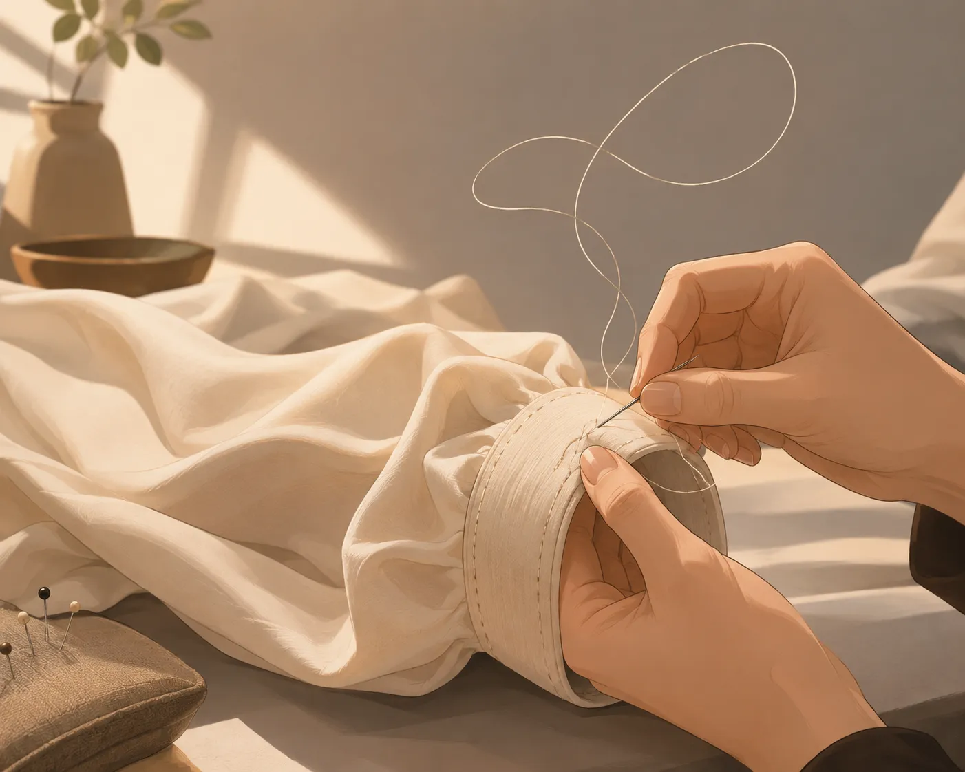 How to Sew a Cuff Onto a Sleeve