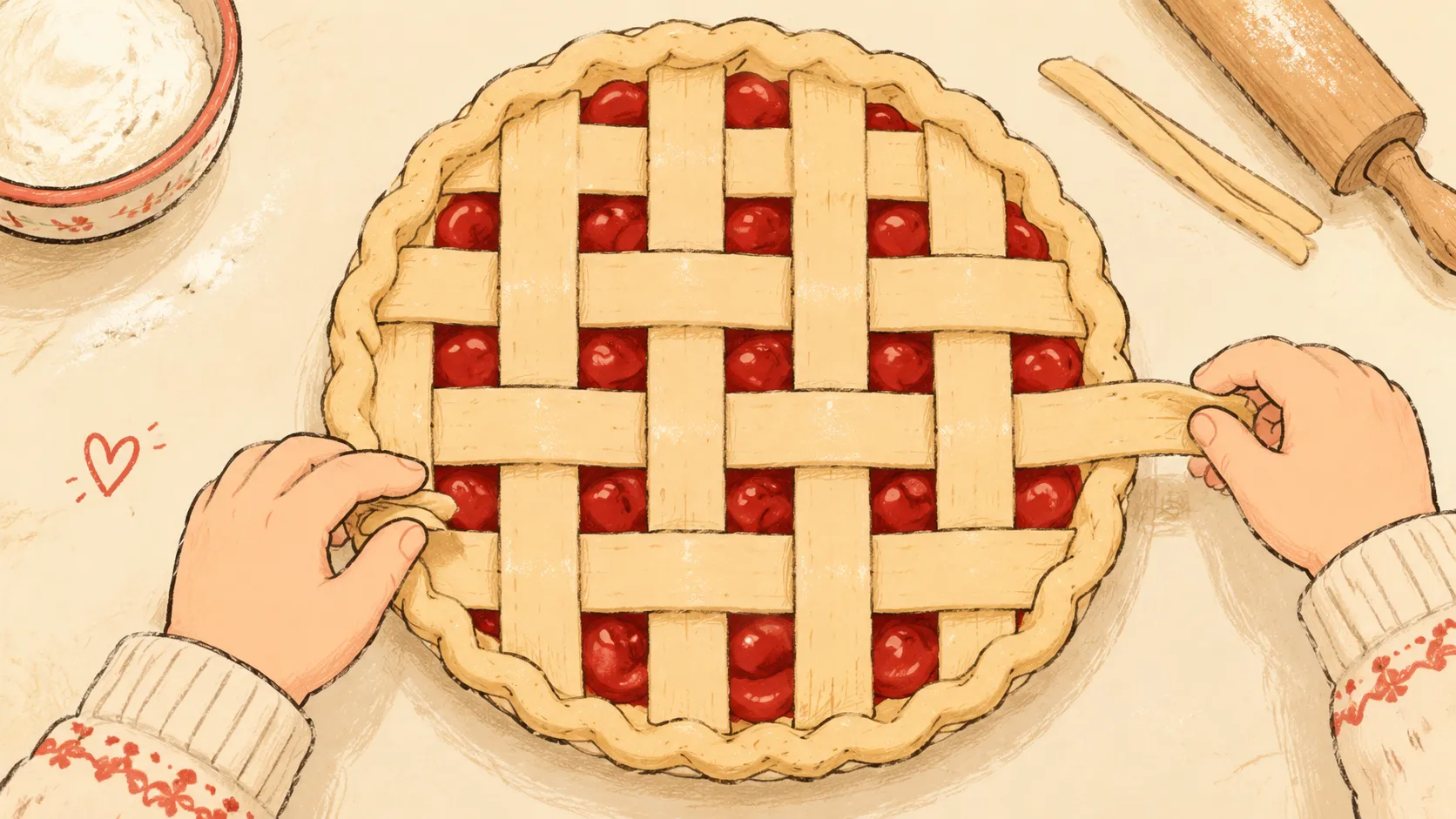 How to Weave a Lattice Pie Crust