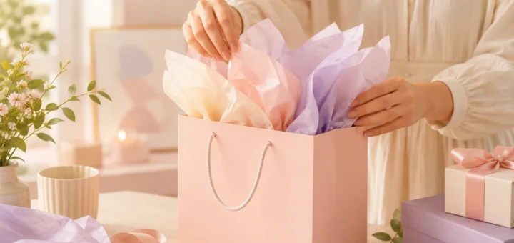 How to Wrap a Gift Bag with Tissue Paper