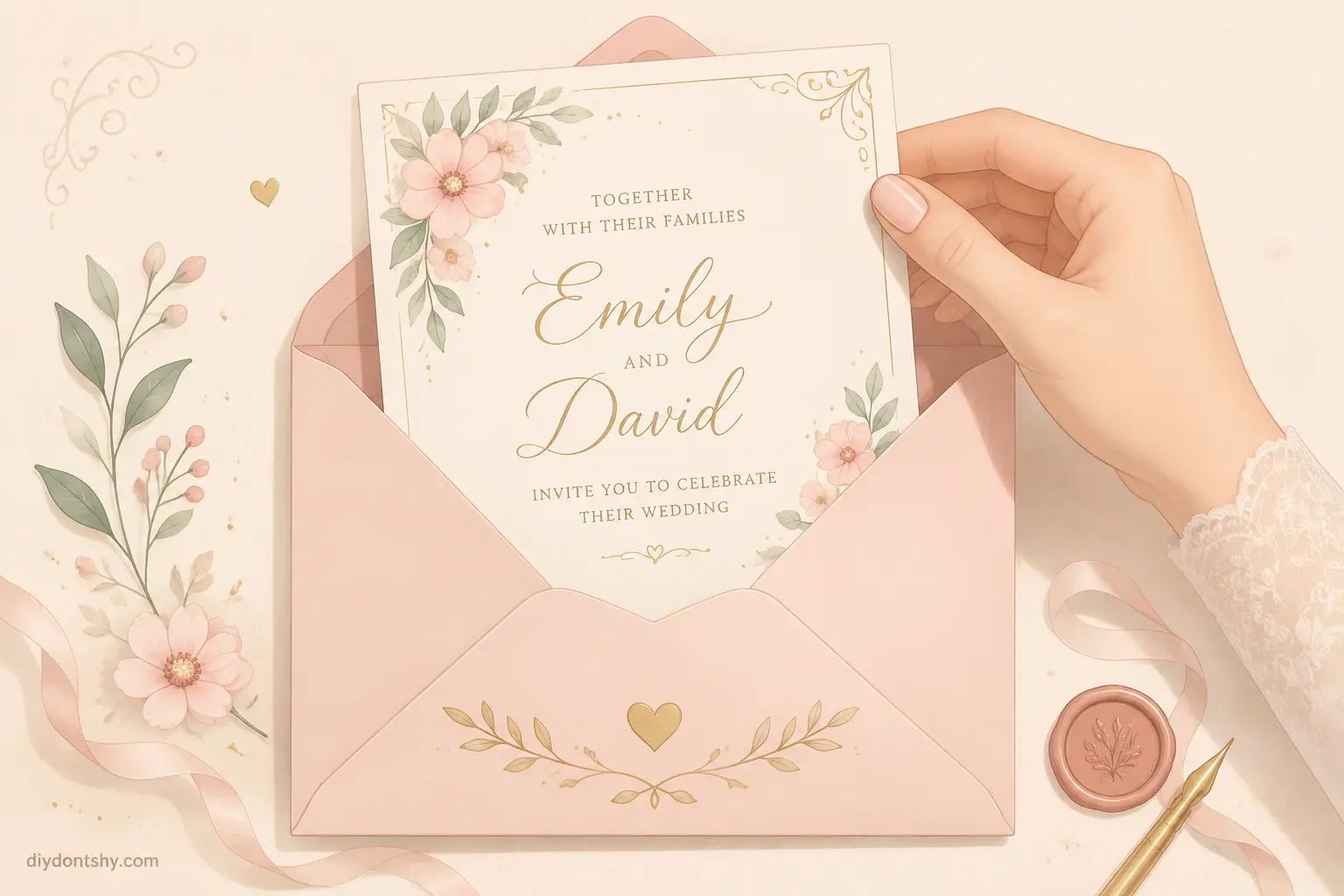 Elegant wedding invitation envelope creating a beautiful first impression